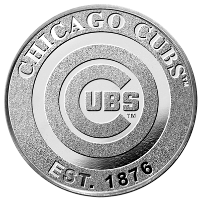 A picture of a 1 oz Chicago Cubs Silver Round